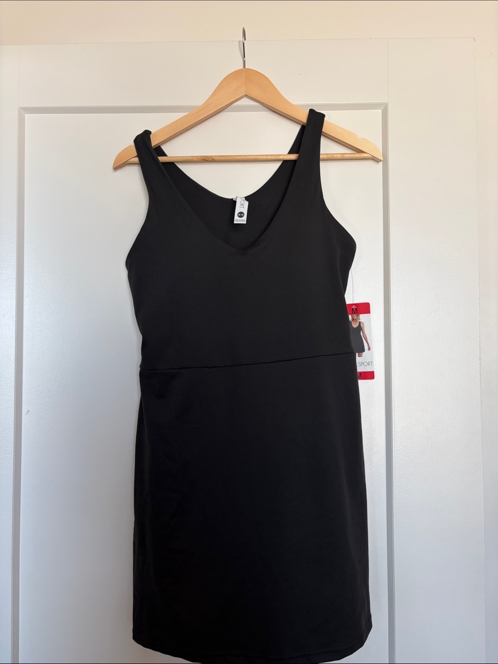Athletic Black Sleeveless V-Neck Women’s Dress